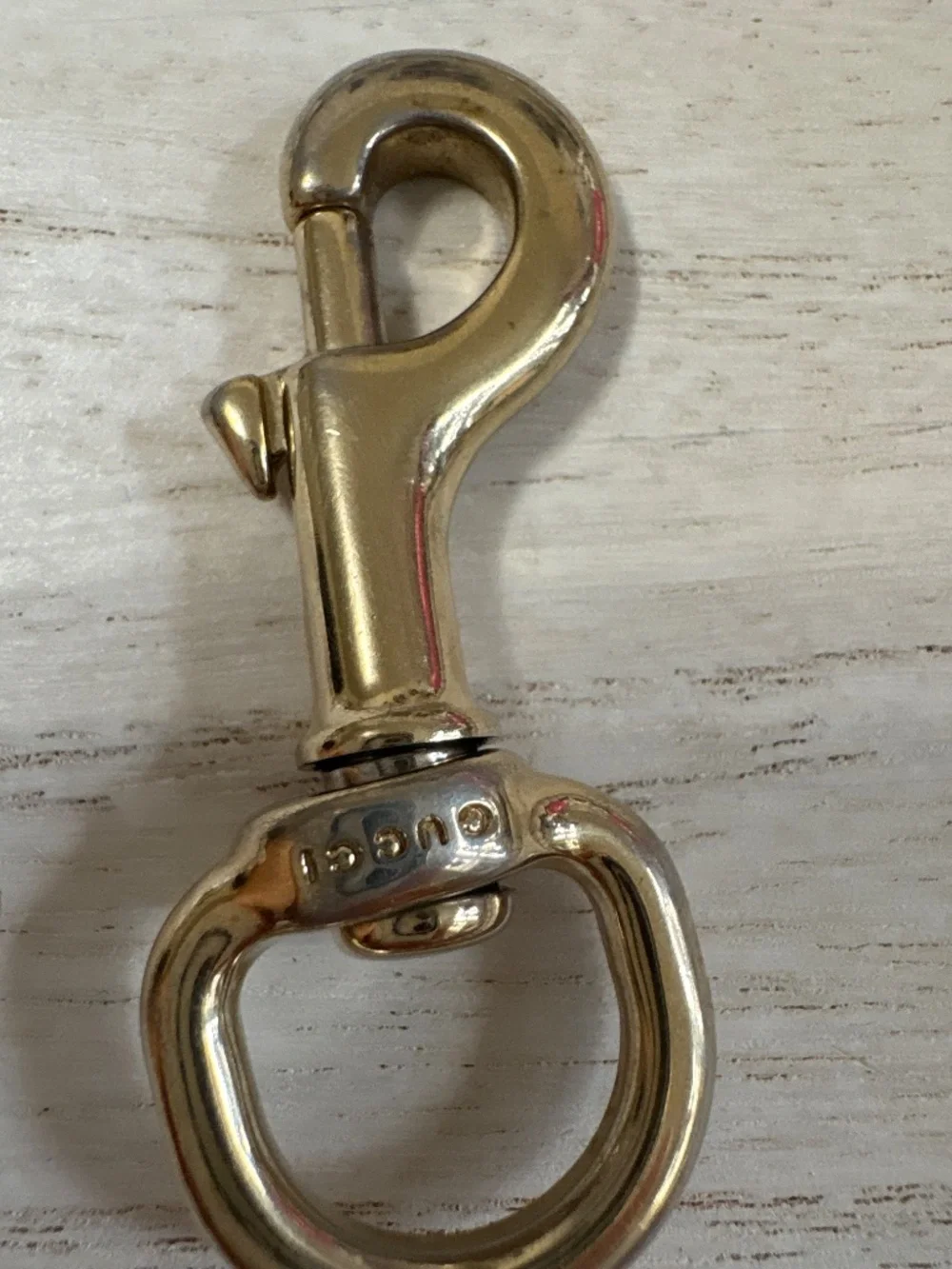 Upcycled Gucci Bag hardware into bag charm